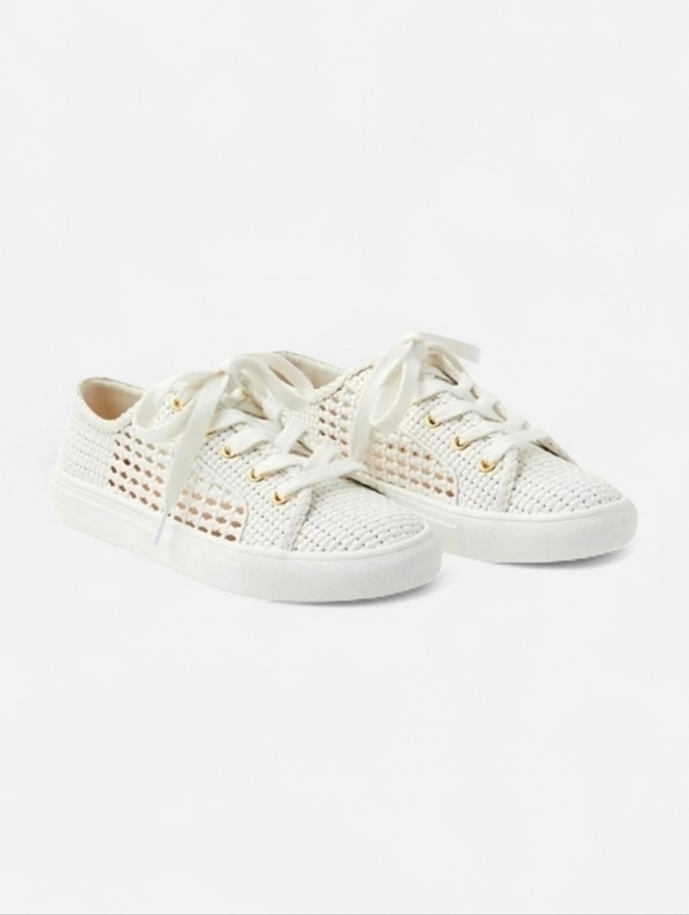 LOFT Woven Platform Lace Up Tennis Sneaker